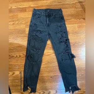 American Eagle Outfitters Black Ripped Jeans